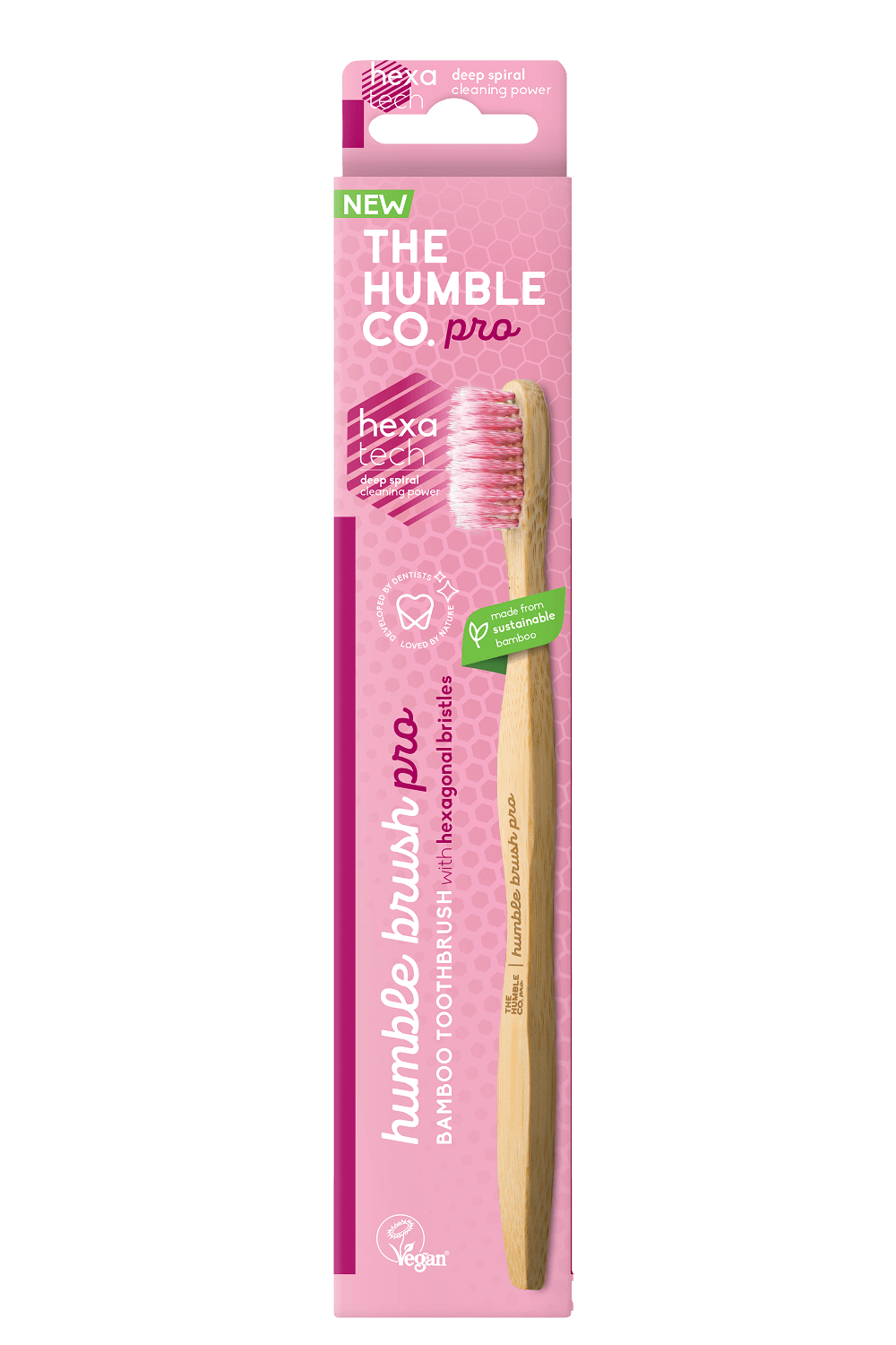 מברשת שיניים PRO ספירלית, וורוד - Humble Brush